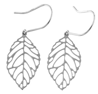 Open Leaf Drop Earrings