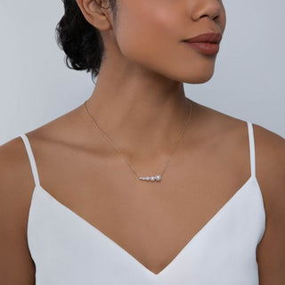 Birks Gold and Pearl | Freshwater Pearl Horizontal Bar Necklace