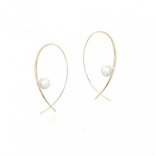 Birks Gold and Pearl | Freshwater Pearl Hoop Earrings