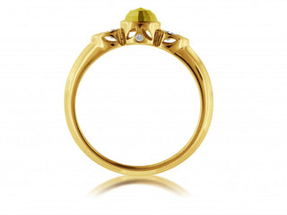 Rose Cut Yellow Diamond Ring