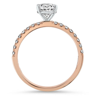 Rose Gold Oval Diamond Ring Setting by Simon G