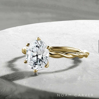 Twisty Oval Ring Setting by Noam Carver