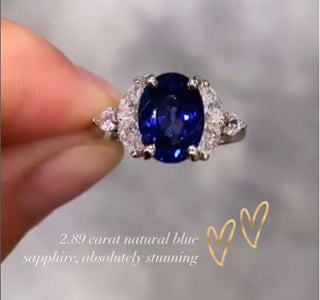 Sapphire & Diamond Ring by Parade Designs