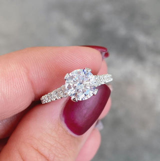 Petite Crescent Diamond Ring Setting