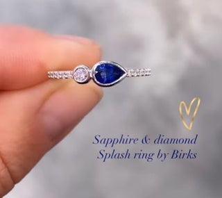 Birks Splash Diamond & Sapphire Band Ring