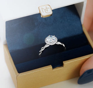 Twisty Diamond Engagement Ring