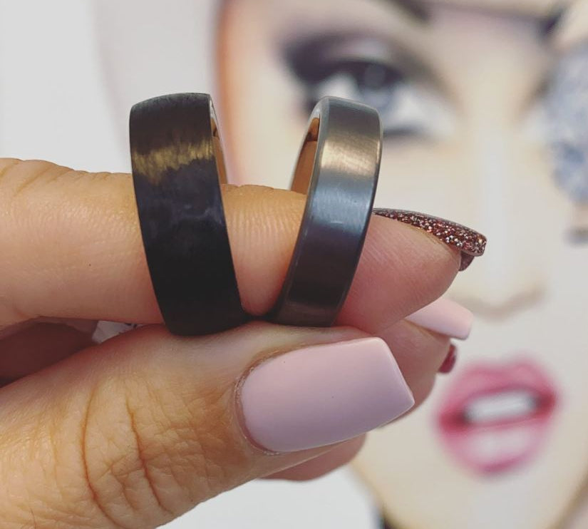 Black Carbon Wedding Band