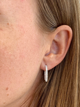 Inside/Outside Diamond Hoops by Simon G
