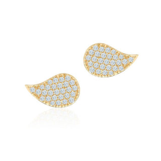 Birks Pétale | Large Yellow Gold and Diamond Stud Earrings