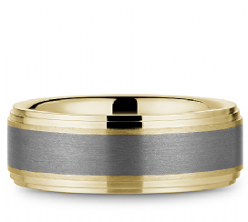 Yellow Gold & Tantalum Band by Bleu Royale